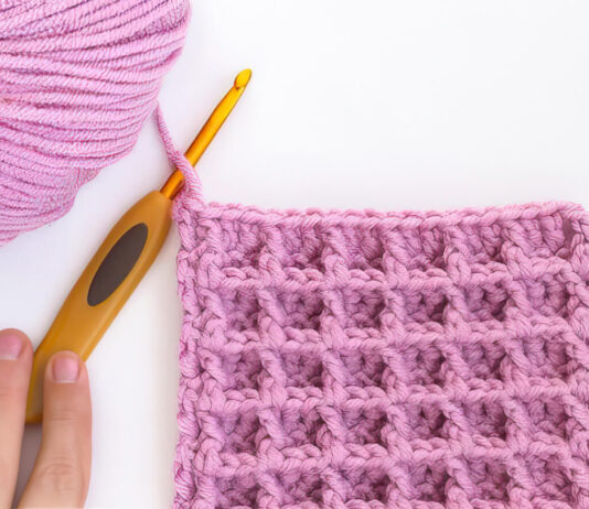 Crochet Waffle stitch | Free Pattern and Chart