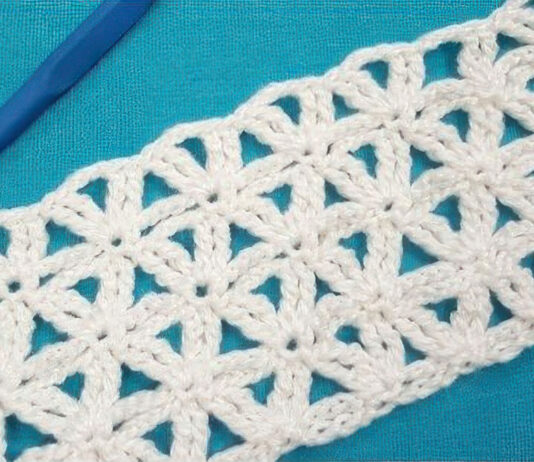 Chain Flower Stitch Pattern Diagram