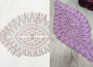 Leaf Doily | Free Crochet Pattern & Diagram