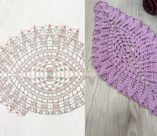 Leaf Doily | Free Crochet Pattern & Diagram