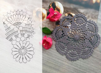 8 Petals Flower Doily | FREE Pattern and Chart