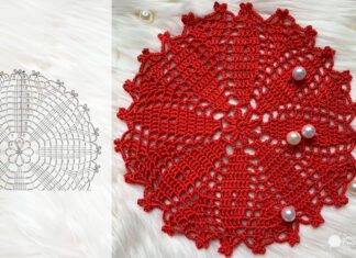 Round Flower Doily Pattern & Chart