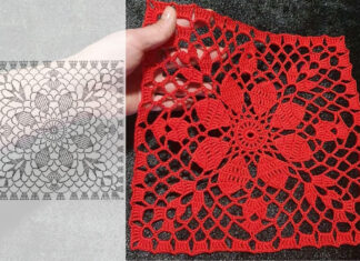 Flower Square Motif FREE Pattern