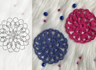 Double Layered Coaster Crochet Pattern