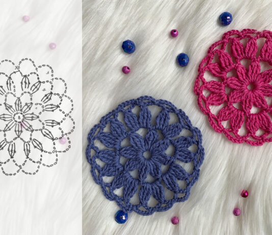 Double Layered Coaster Crochet Pattern