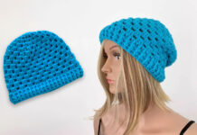 Easy Crochet Beanie Free Pattern & Video Tutorial ( Adult Size)