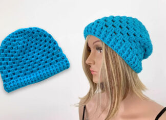 Easy Crochet Beanie Free Pattern & Video Tutorial ( Adult Size)