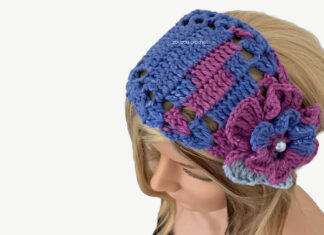 Diamond Headband FREE Crochet Pattern & Video Tutorial