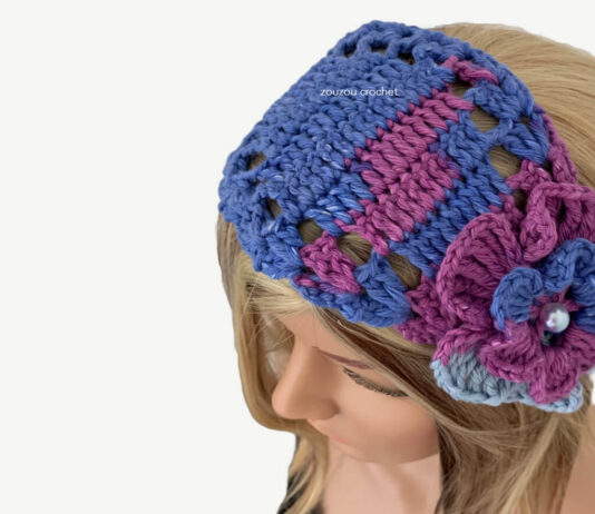 Diamond Headband FREE Crochet Pattern & Video Tutorial