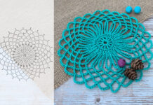 Daisy Crochet Doily FREE Pattern & Diagram
