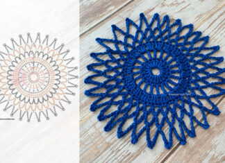 Easy Lace Crochet Doily Free Pattern & Diagram
