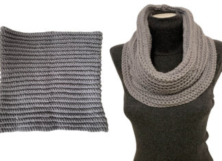 Super Easy Crochet Snood Pattern Diagram