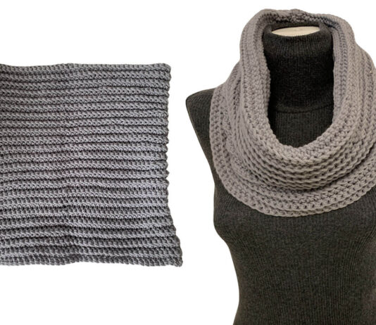 Super Easy Crochet Snood Pattern Diagram