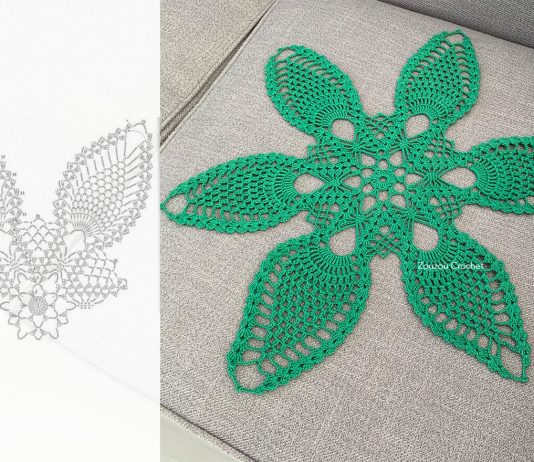 Pineapple Doily Free Crochet Pattern & Diagram
