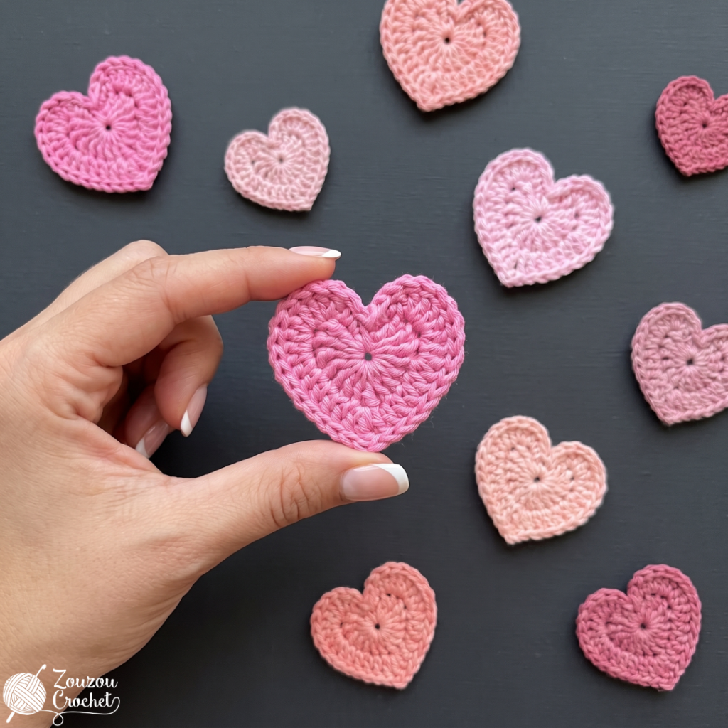 crochet heart free pattern and diagram 