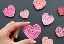 Crochet Heart Pattern and Diagram crochet heart free pattern