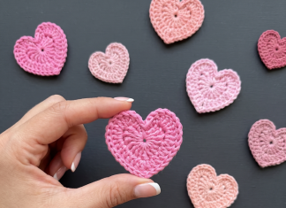 Crochet Heart Pattern and Diagram crochet heart free pattern